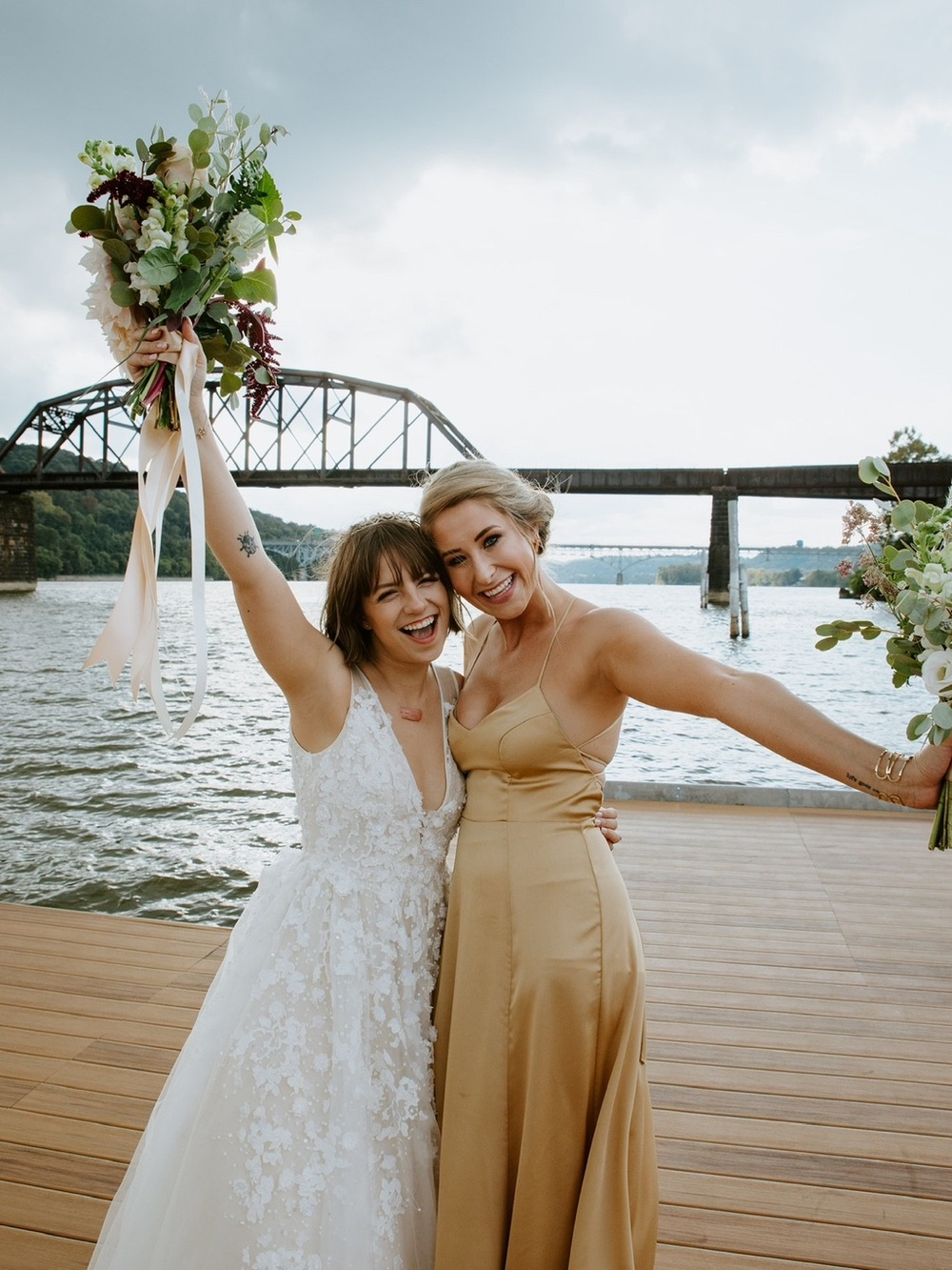 Show Me Your MuMu Gold Satin Backless Bridesmaid Dress